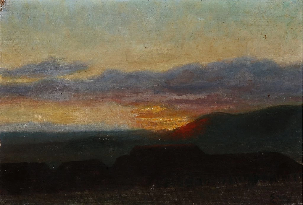 Lili Elbe - Tramonto dietro le montagne